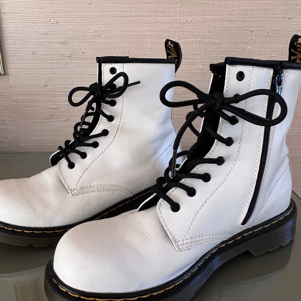 White Dr. Marten Kids Boots size 6